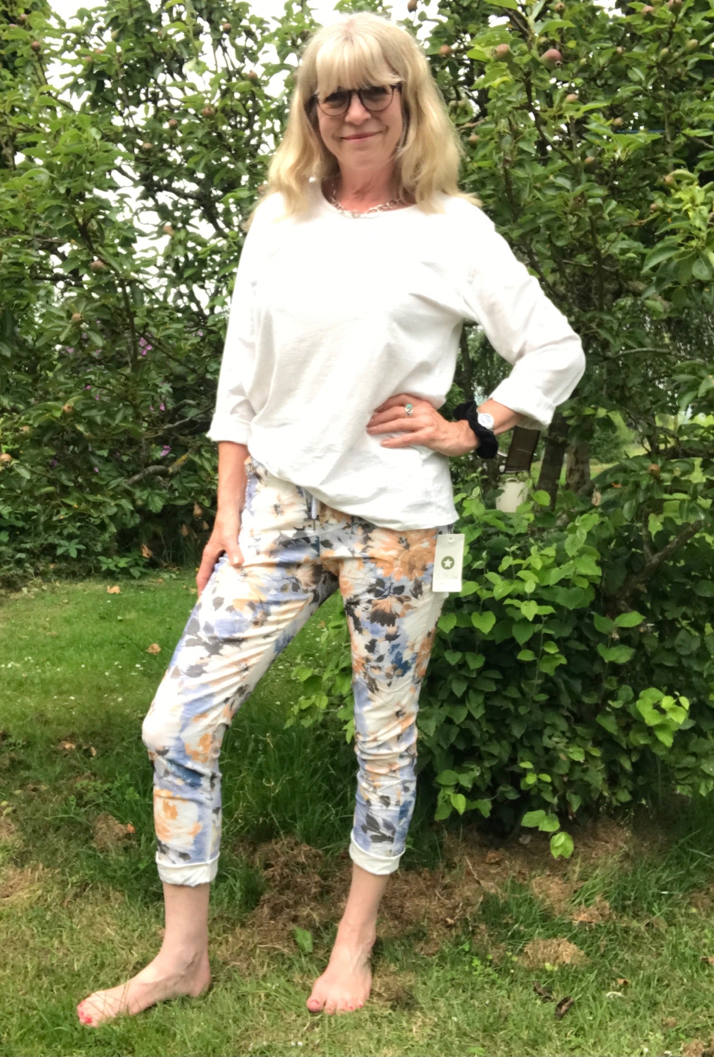 Floral Magic Trousers - Blue