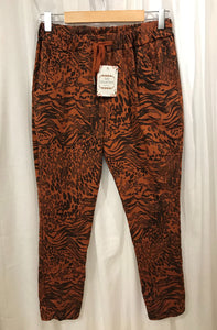 Magic Trousers - Ditsy Leopard Print - Burnt Orange
