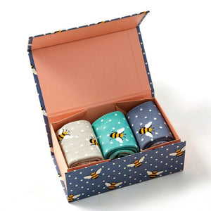Bamboo Socks in Boxes - Miss Sparrow - Bumble Bee