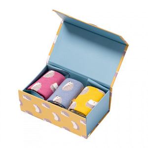 Bamboo Socks in Boxes - Miss Sparrow - Hedgehogs