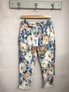 Floral Magic Trousers - Blue