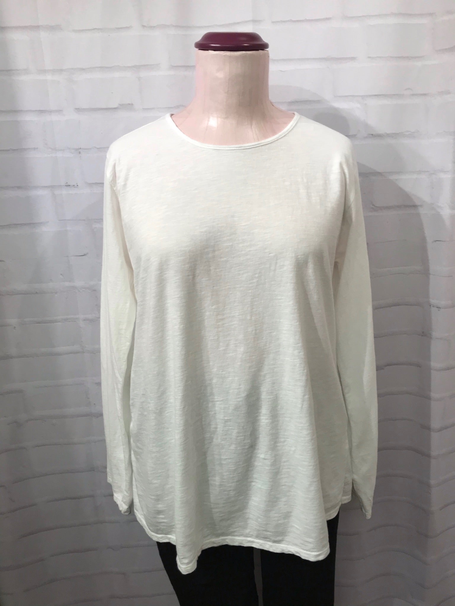 Basic Long Sleeved T-Shirt - Soft White