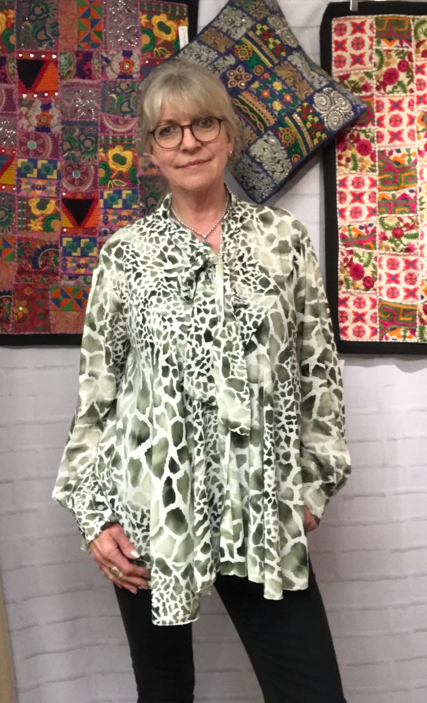 Made in Italy Giraffe Print Swing Tunic